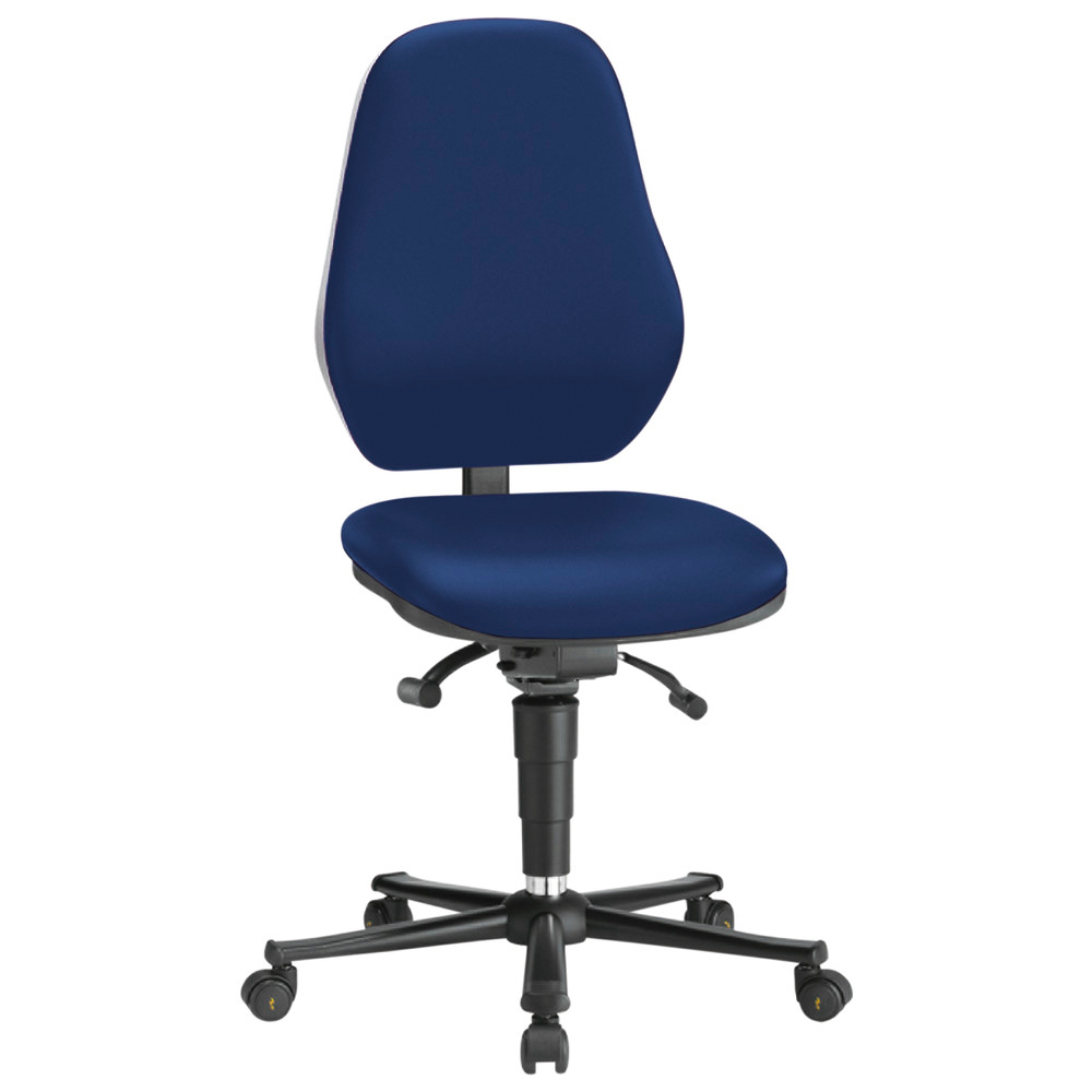 Bimos Drehstuhl Basic 2, mit Rollen, ESD, blau, Permanentkontakt/Neigung