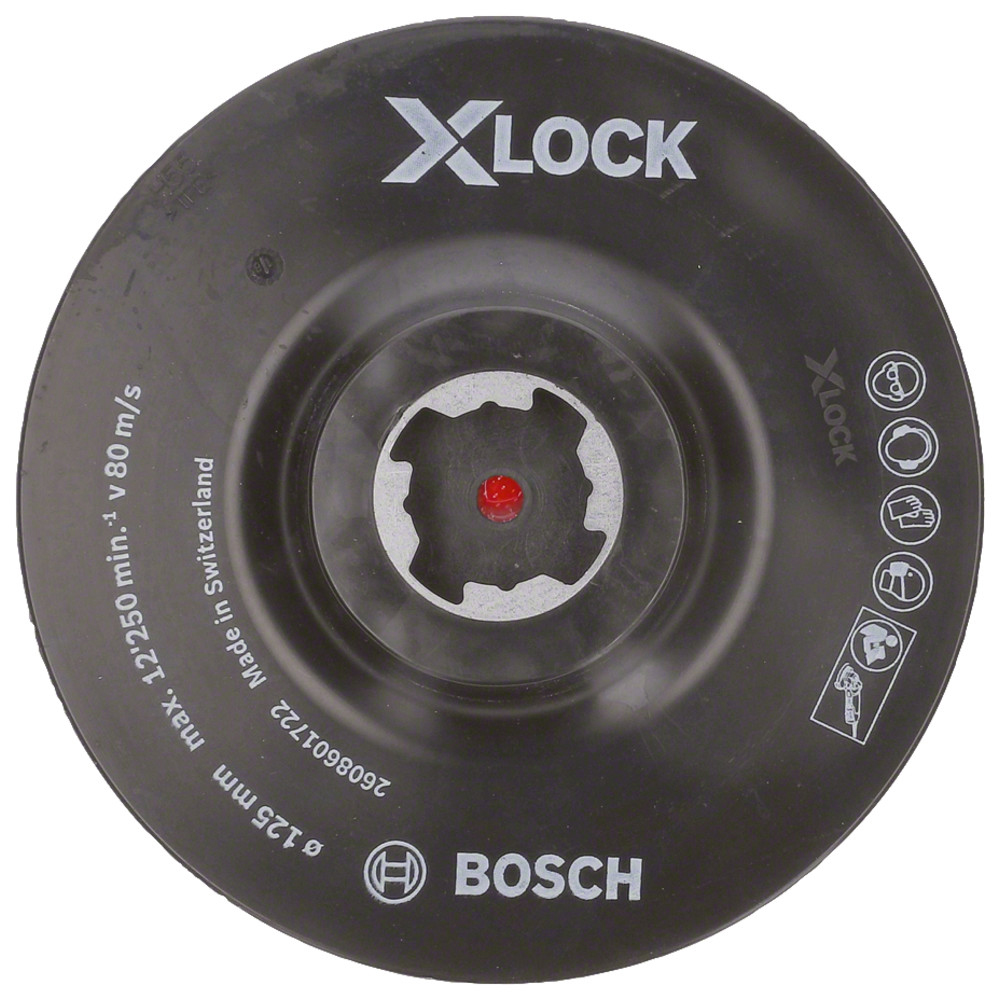 X-Lock Stützteller 125 mm, Klettverschluss