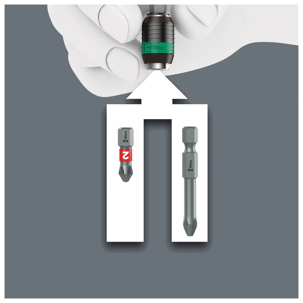 Bithalter Rapidaptor 1/4" für 1/4" BitsMagnet 100mm Wera