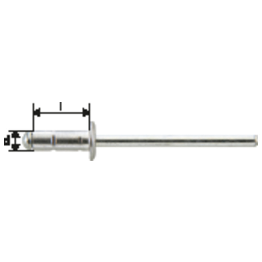 Mehrbereichs-Blindniet Alu Standard Flachrundkopf 3,2 x 8 mm