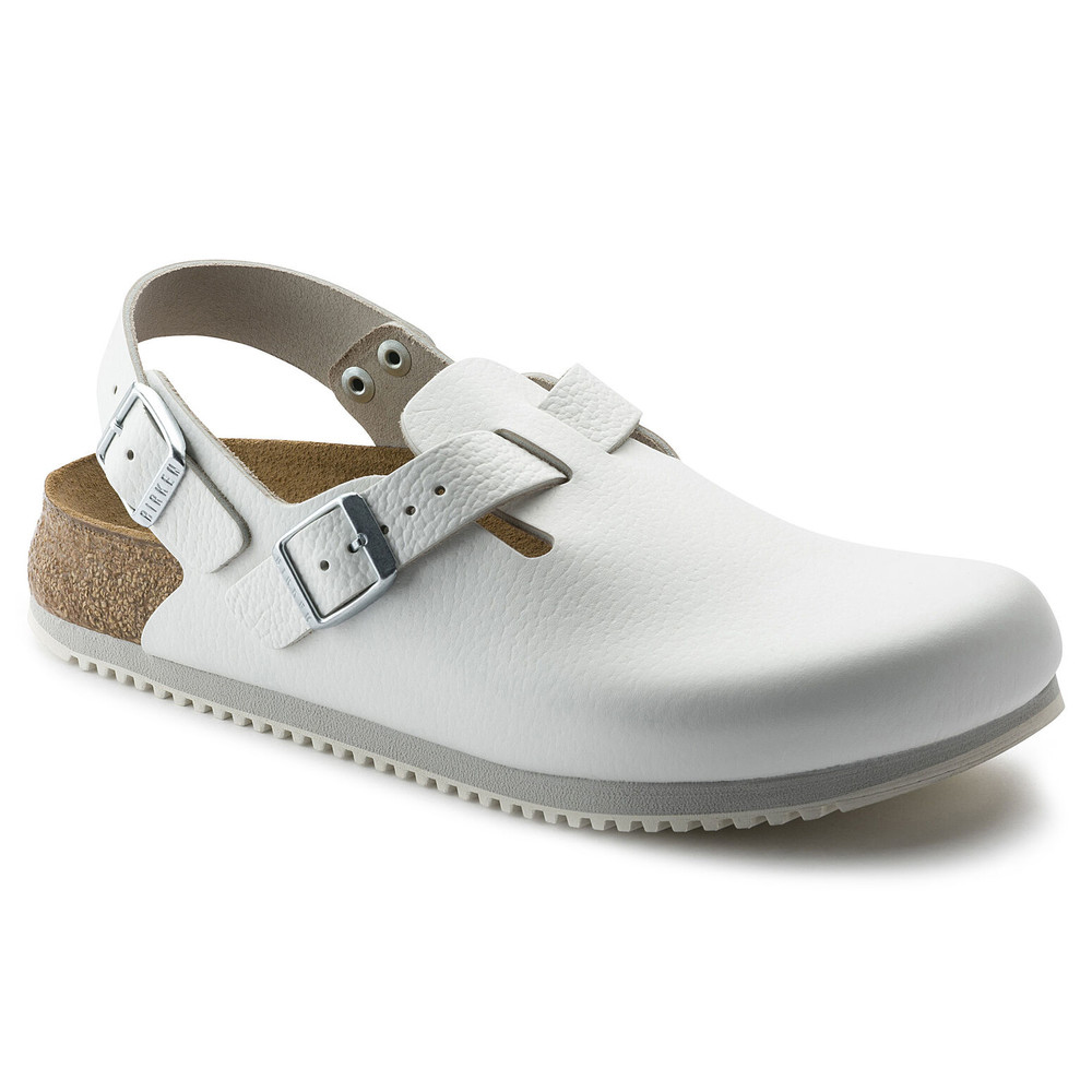 Clog Tokio Super Grip, Naturleder, weiß, Weite normal, Größe 35