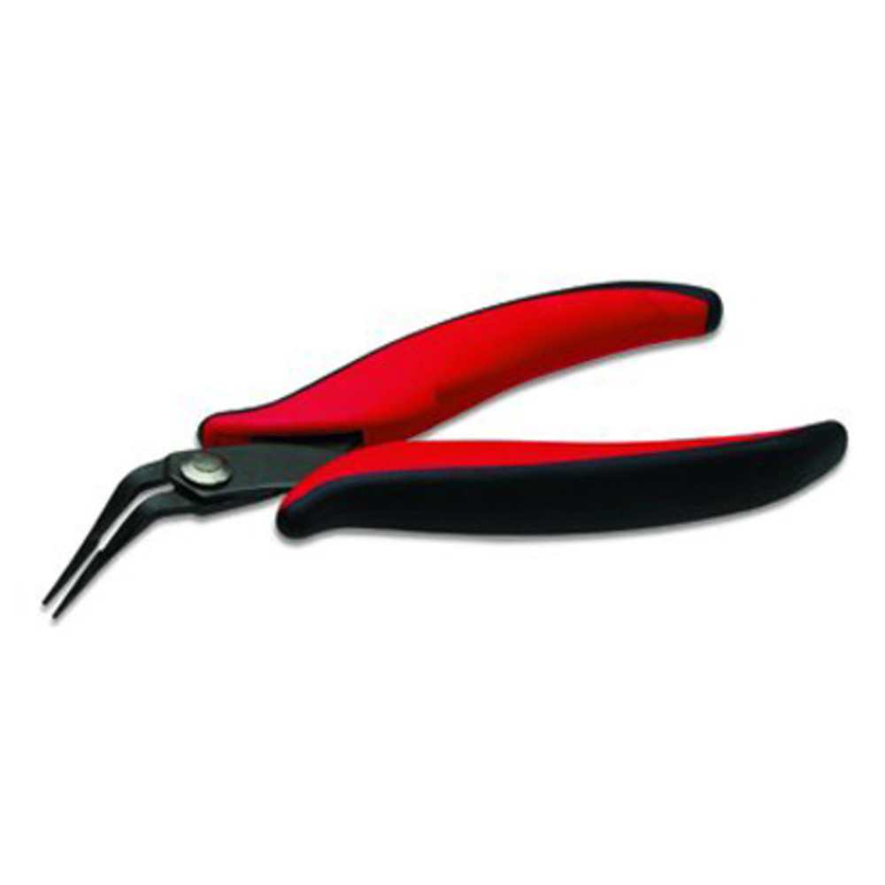 Mikro-Elektronik-Spitzzange, 152 mm, gebogen, glatte Backen