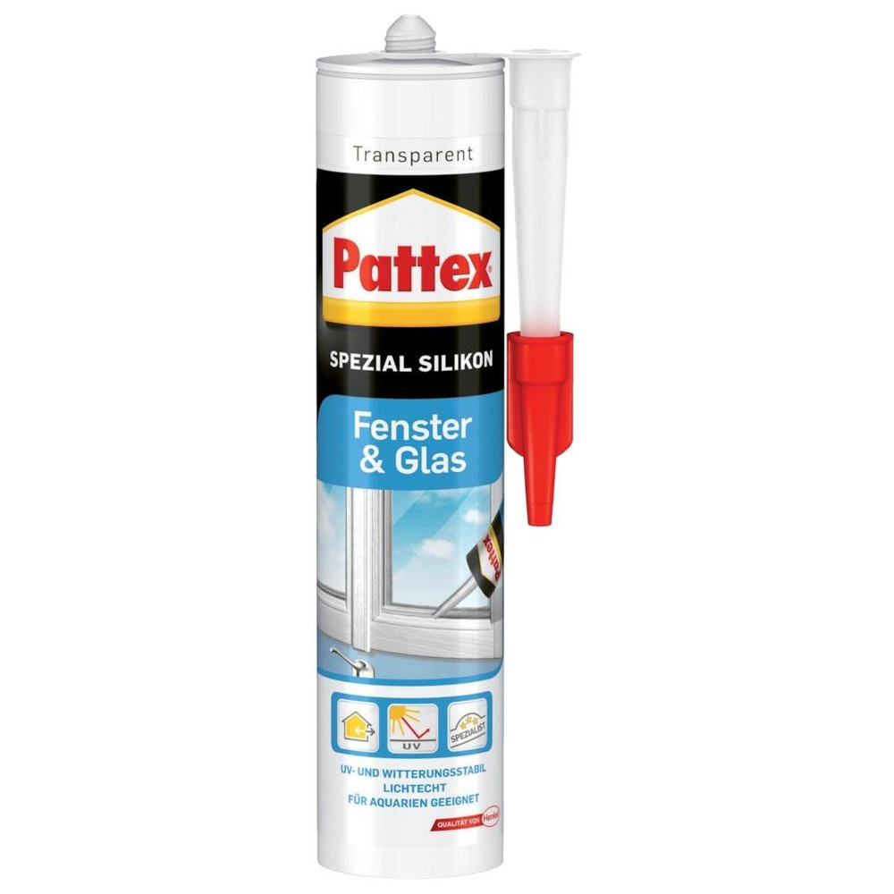 Pattex Fenster+Glas Silikon 300 ml, transparent