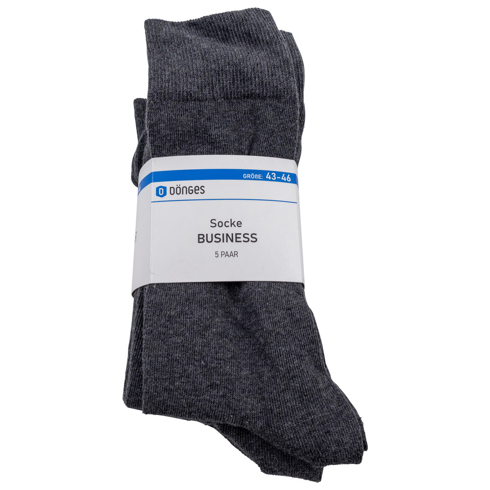Dönges Baumwollsocke Business, grau, Größe 43-46