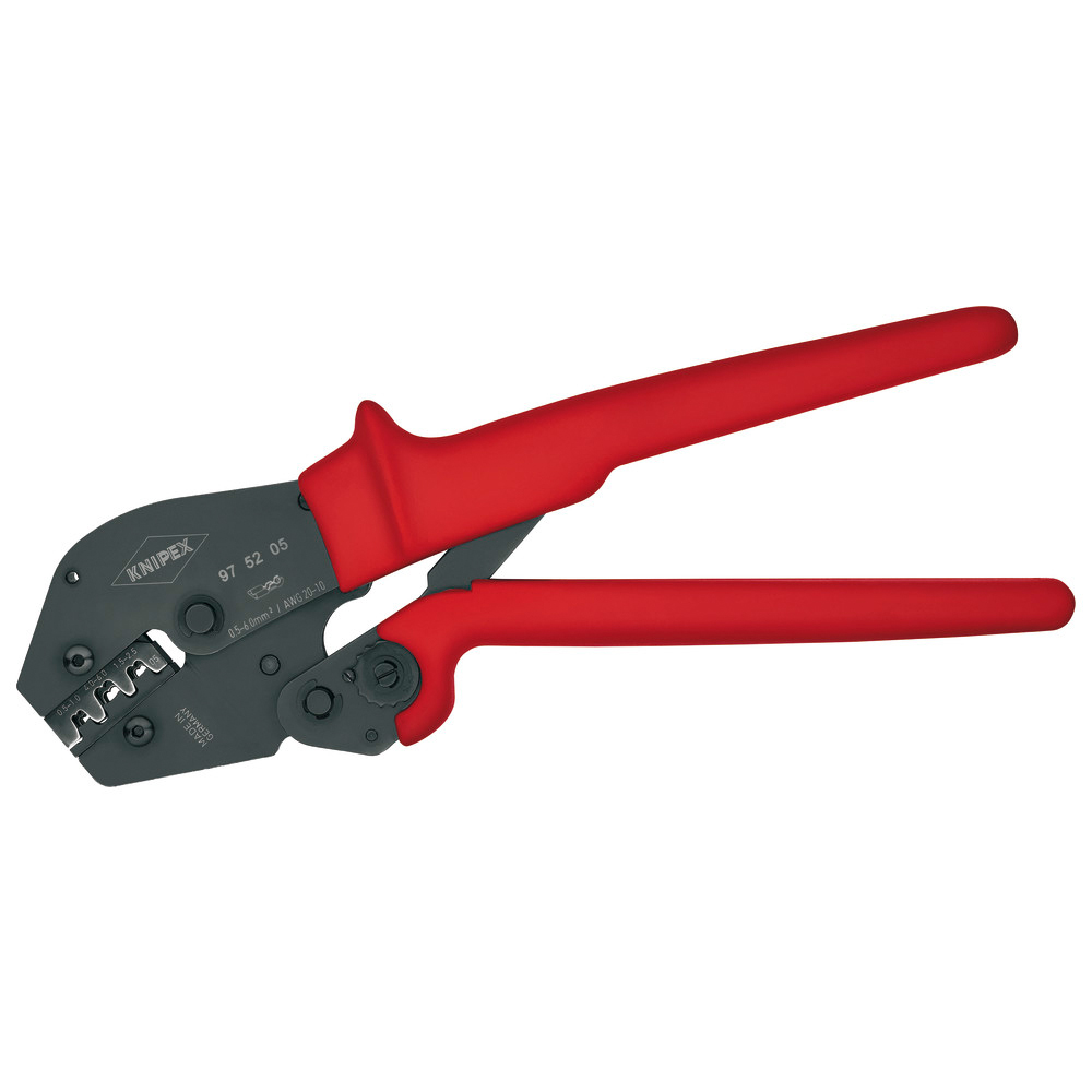 Crimpzange, 0,5-6,0 mm², unisolierte, offene Steckverbinder