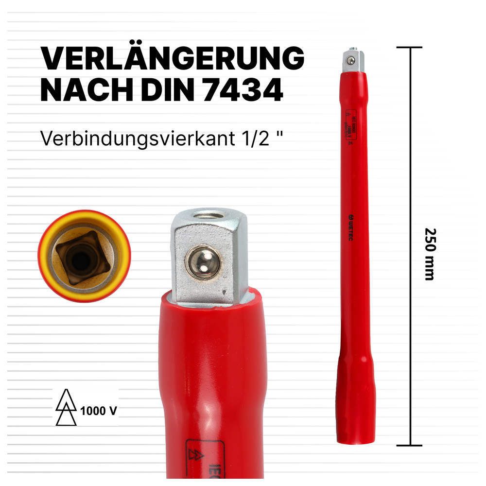 WETEC Verlängerung, 1.000 V, 125 mm, 250 mm, Bild 2