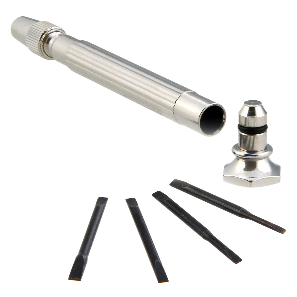 Uhrmacherschraubendreher mit vier Klingen, Klingenbreite 1,2 - 3 mm