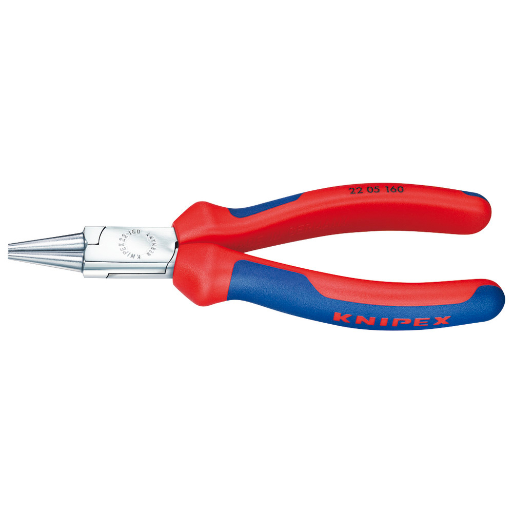 Rundzange verchromt 140 mm Griffe mit PVC