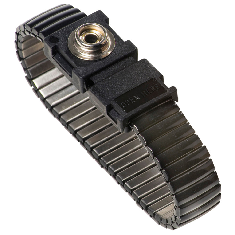 Metallgliederband antiallergenic, ESD, 10 mm, schwarz