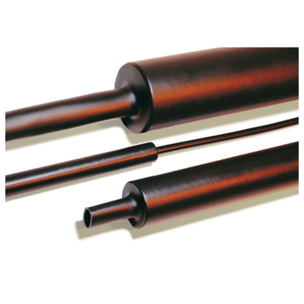 Schrumpfschlauch mit Innenkleber, doppelwandig, schwarz, 12/4 mm, 1,22 m
