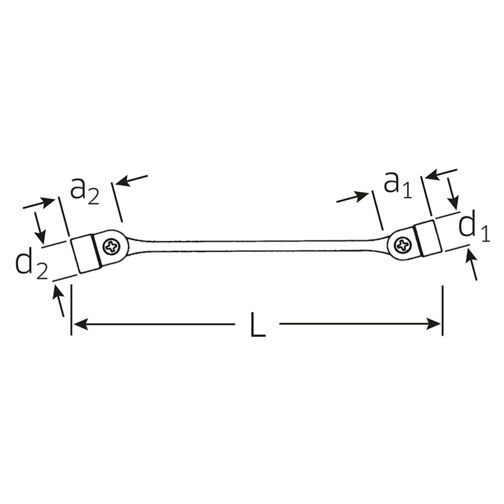29 Doppel-Gelenkschlüssel FLEXI 10 x 11 mm