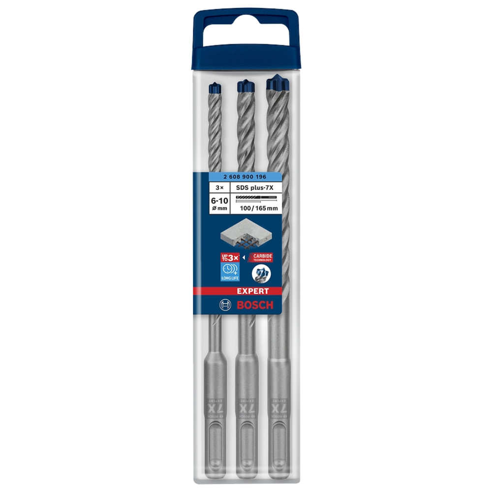 Hammerbohrer-Set Expert SDS plus-7X, 3-teilig, 6-10 mm