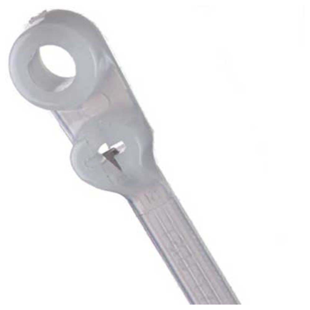 Kabelbinder Stahlnasenverschluss, Schraubloch, 4,7 x 200 mm, natur