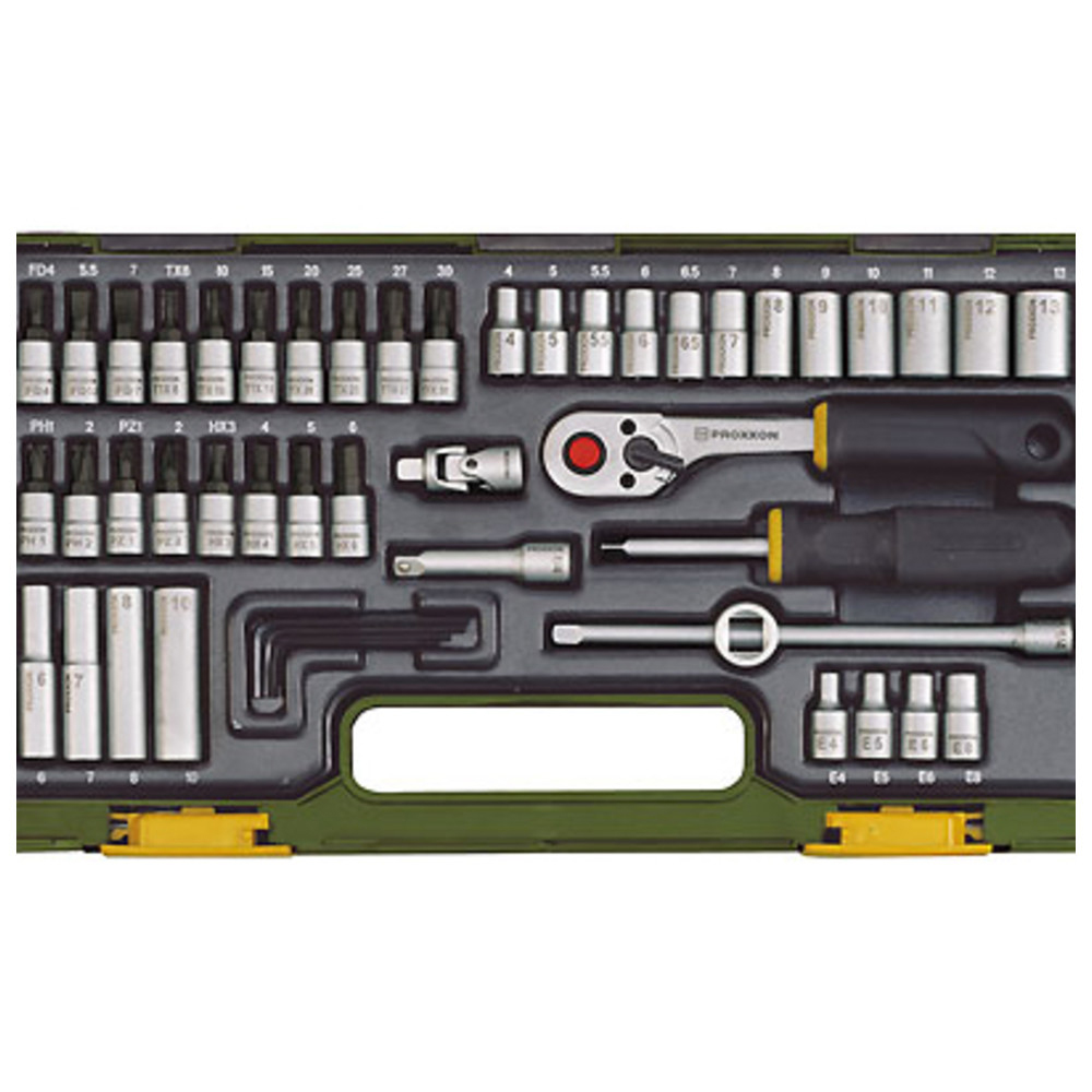Feinmechanikersatz mit Knüppelratsche, 1/4 ", 50-teilig