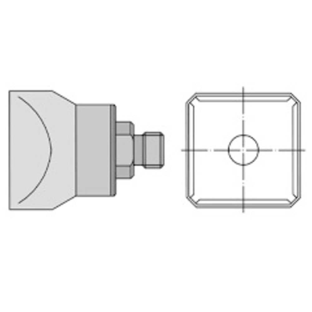 Heißluftdüse, Q10/18,0 x 18,0 mm, 4 Seiten beheizt, mit Vorheizplatte