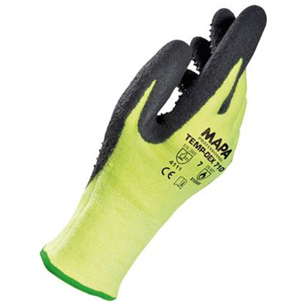 Handschuh Temp-Dex 710, Gr. 11, gelb/schwarz