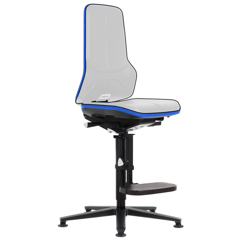 Arbeitsstuhl Neon 3, Aufstiegshilfe/Gleiter, ESD, Permanentkontakt, grau