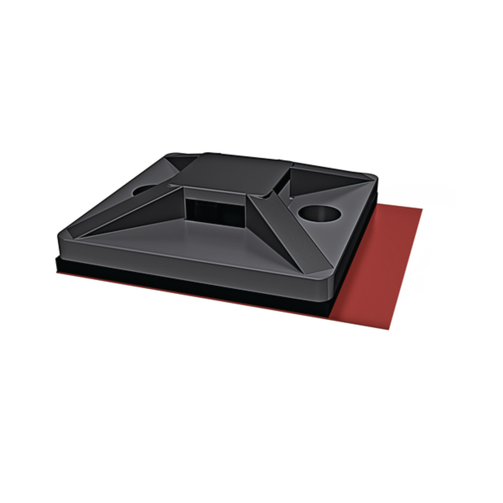 Befestigungssockel, 19,0 x 19,0 mm, schwarz