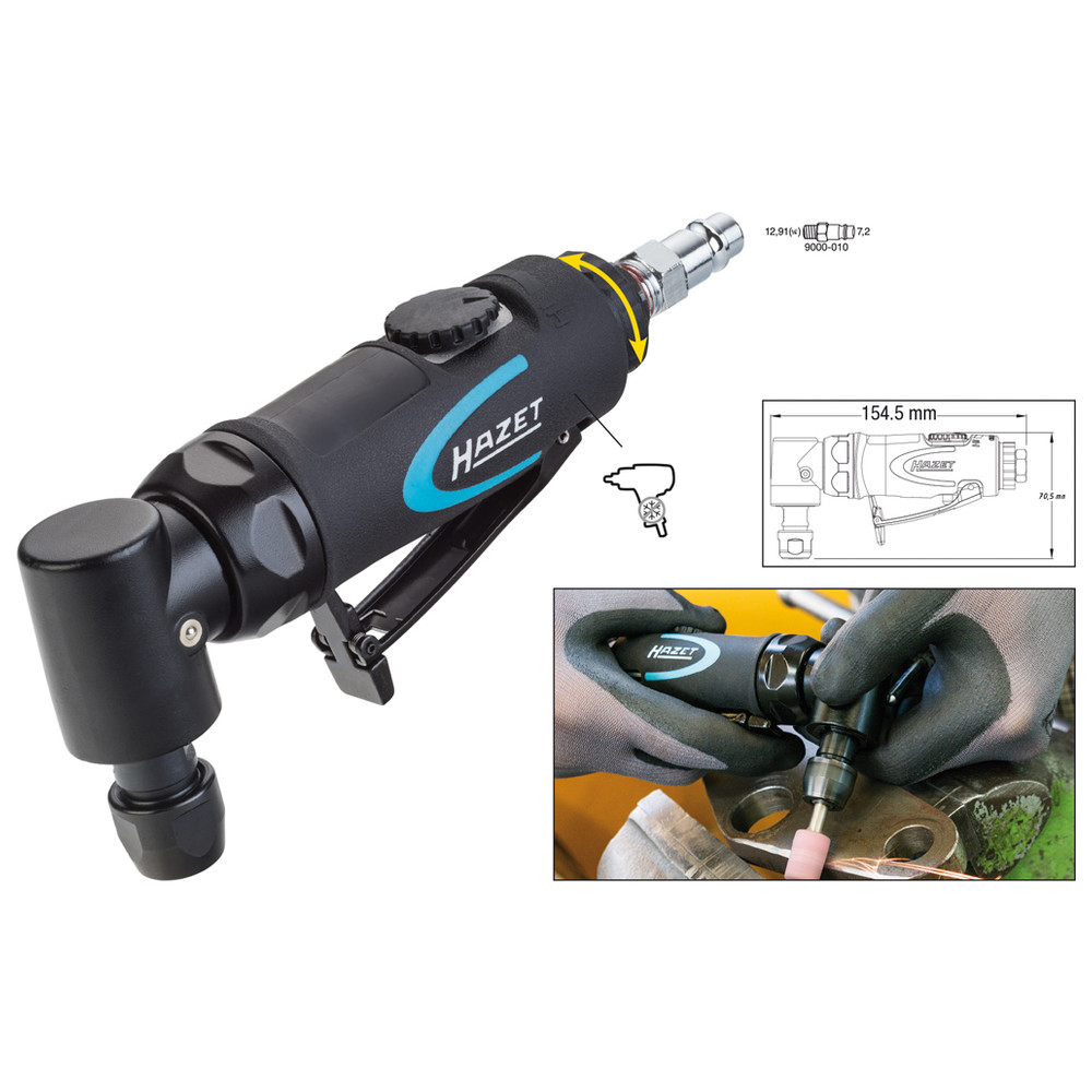 Stabschleifer, abgewinkelt 9032N-5 - Gesamtlänge: 155 mm