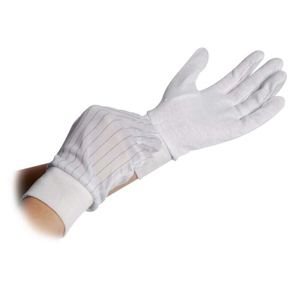 Handschuhe aus Polyester, Innenseite mit Noppen, ESD, L