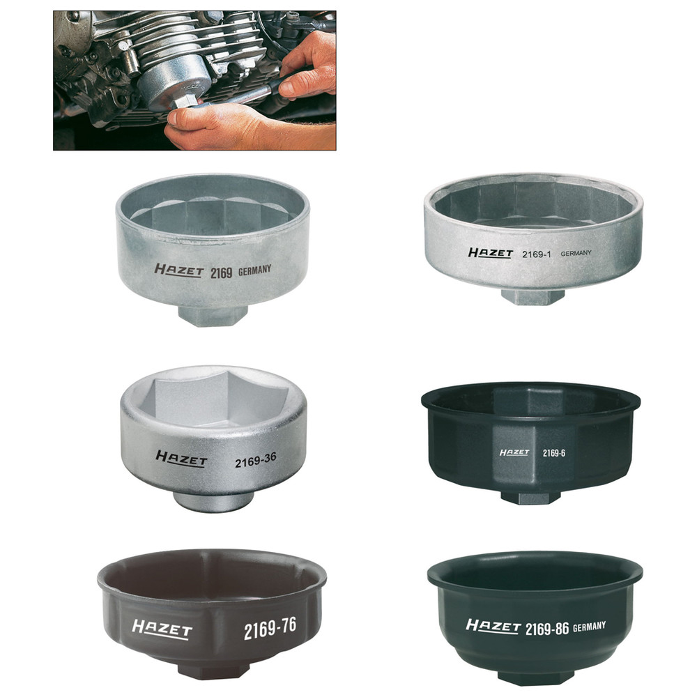 Ölfilter-Schlüssel-Satz 2169/6 - Vierkant hohl 10 mm (3/8 Zoll), Vierkant hohl