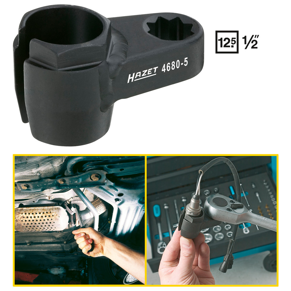 Lambda-Sonden-Einsatz 4680-5 - Doppel-Vierkant hohl 12,5 mm (1/2 Zoll) - Außen-