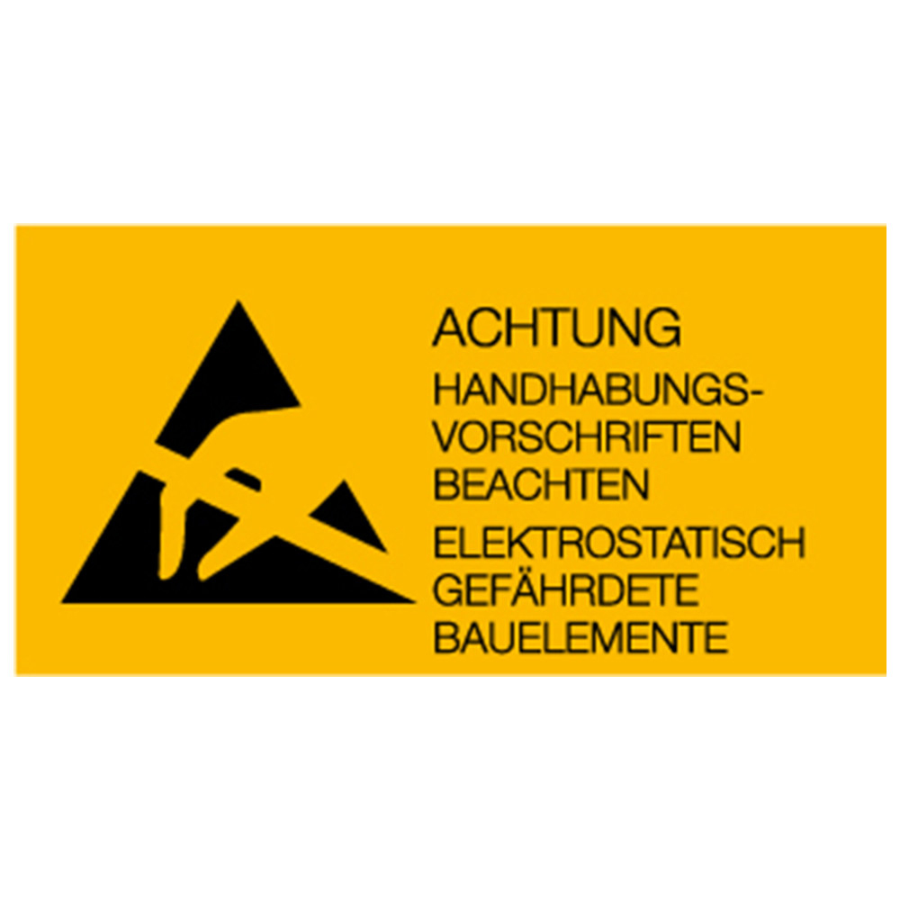 Warnschild, ESD, deutsch