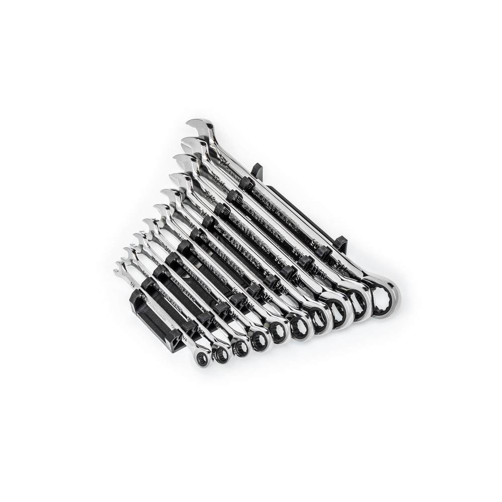 Ratschen-Ringmaulschlüssel Set 90 Zahn, 10-tlg., zöllig