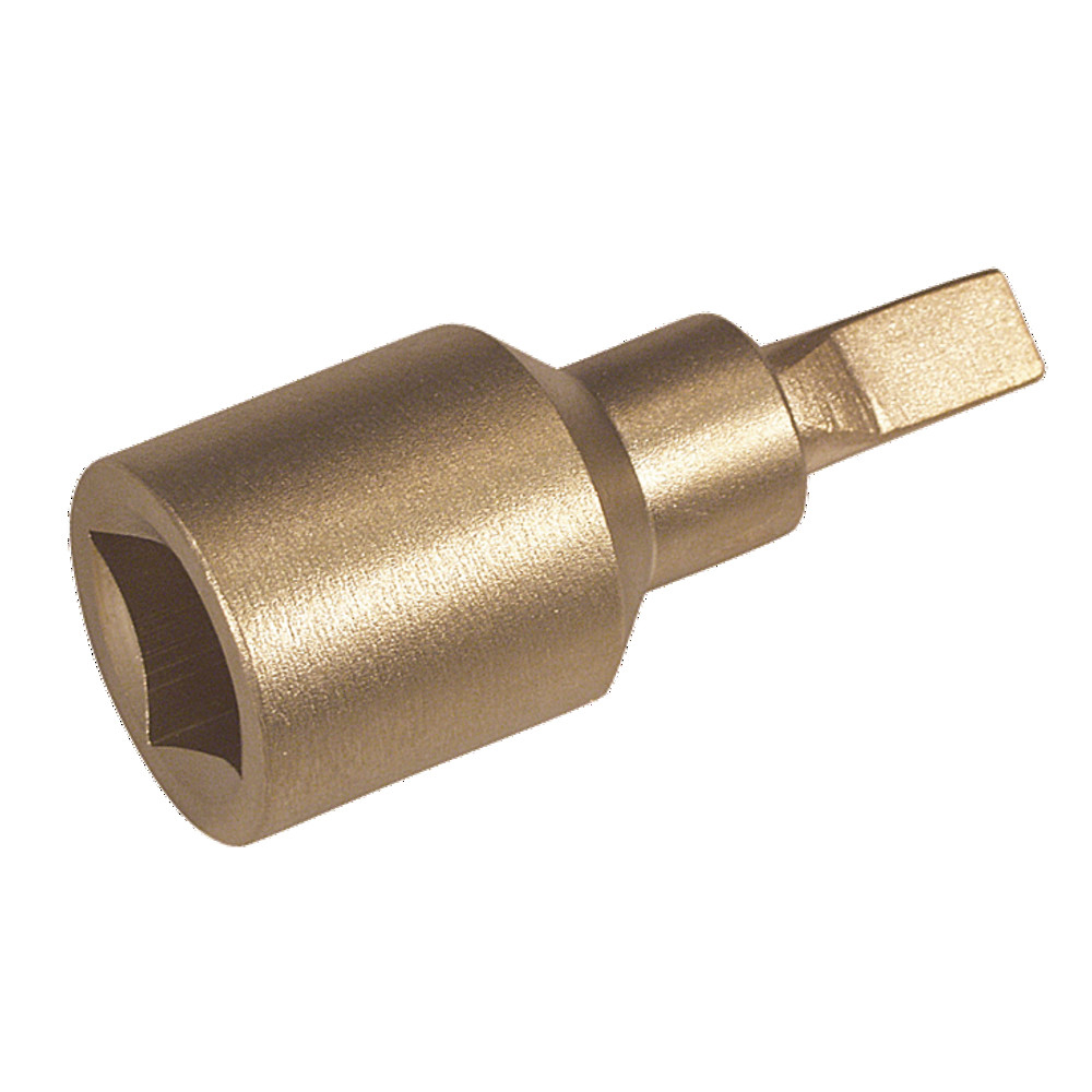 Schlitz-Schraubendreher-Einsatz funkenfrei, 1/2", 4,0 mm