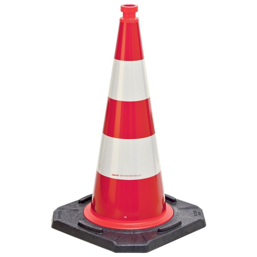 MORION-Reflexkegel-EU 750Typ A, rot-weiss reflektierend