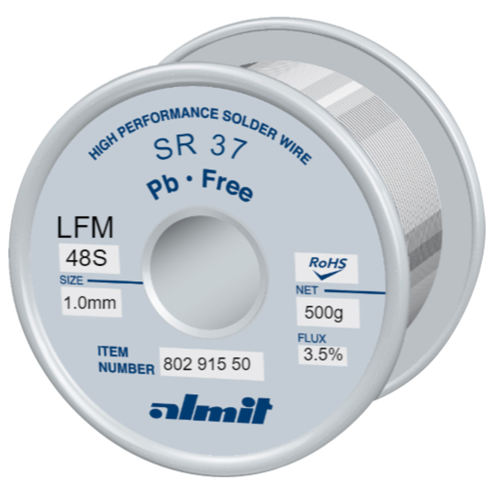 Almit Lötdraht, SR-37 LFM-48 S, 1,0 mm, 500 g
