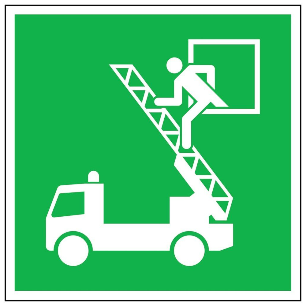 Rettungsausstieg Alu langnachleuchtend 200 x 200