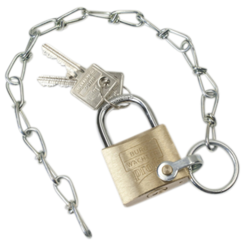 Vorhangschloss Vorhängeschloss mit Kette, Breite 40 mm