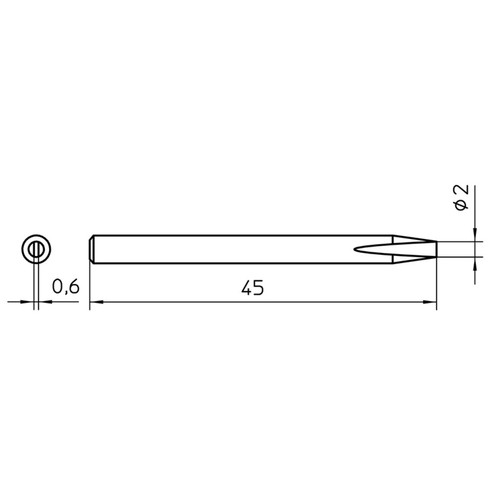 Lötspitze Serie SPI Meißelform, SPI15 211/2,0 x 0,6 mm, gerade