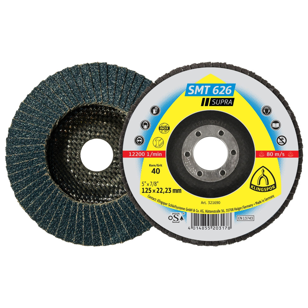 Schleifmopteller SMT 626 Supra, 125 mm, K 40