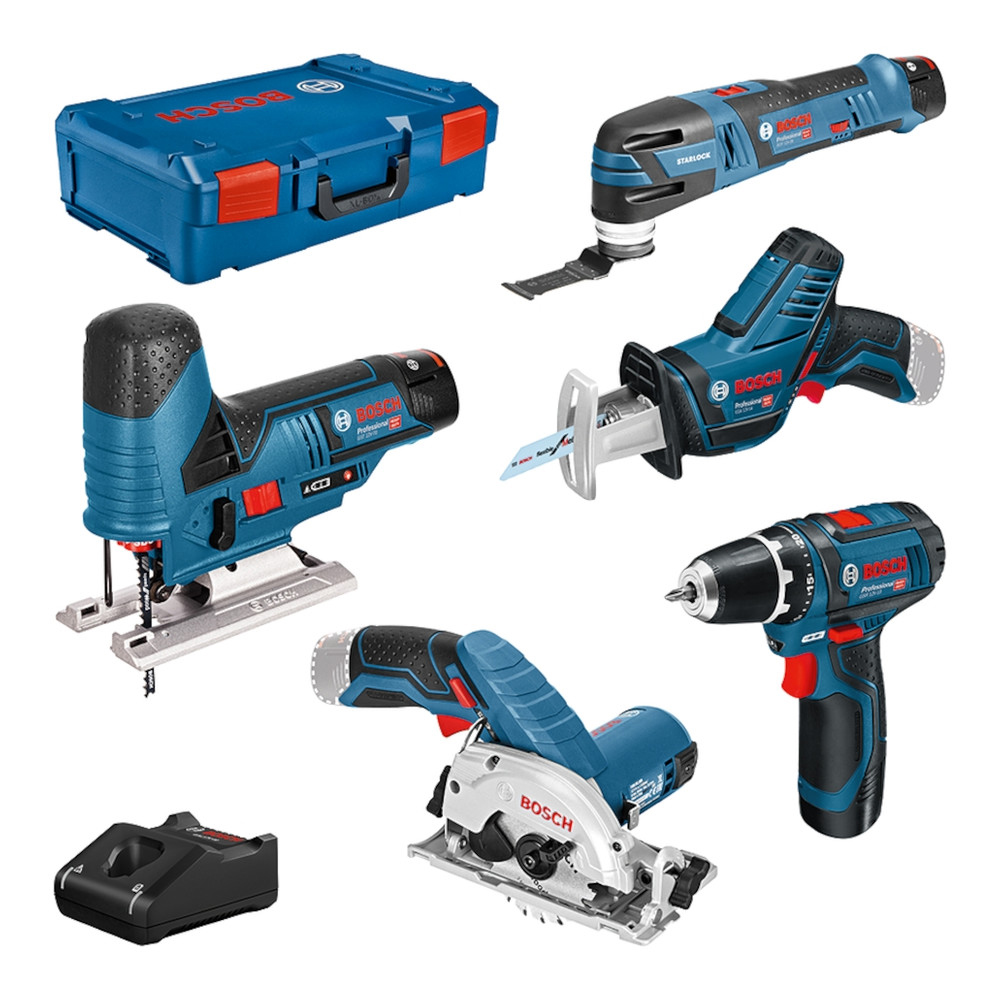 Combo Kit 12 V - 5 Profigeräte, 3 Akkus, XL-BOXX