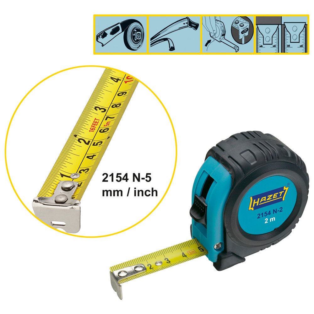 Rollband-Maß 2154N-2 - Gesamtlänge: 2000 mm