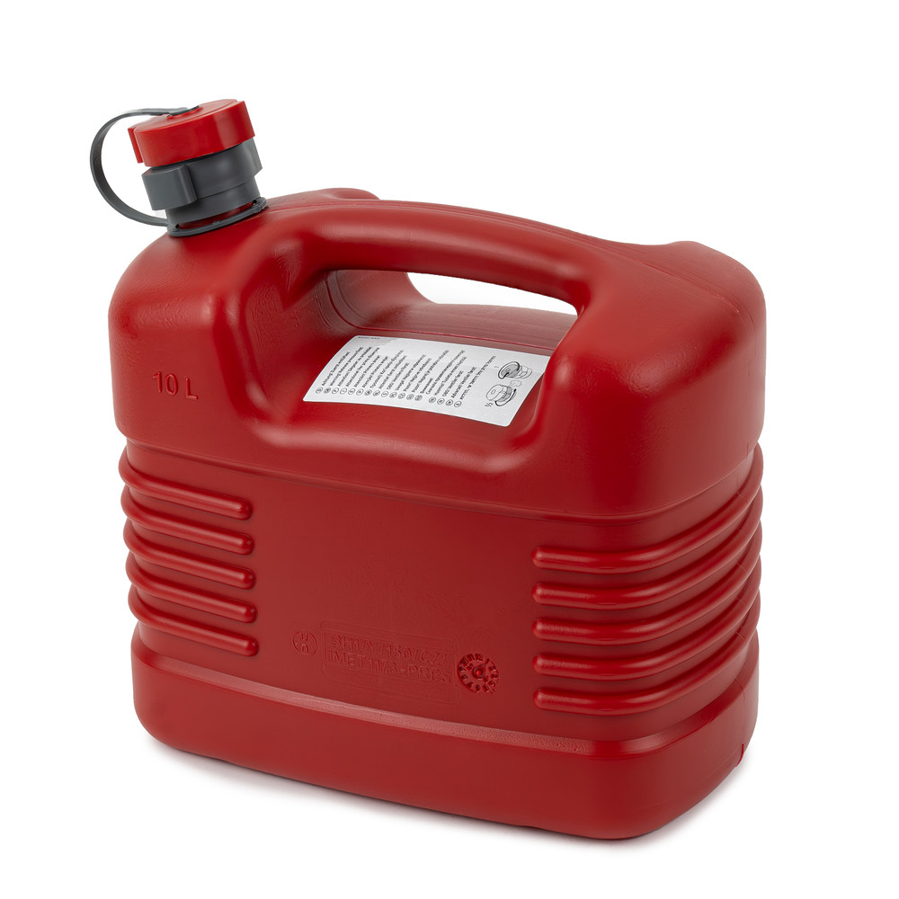 Kraftstoffkanister mit Flexauslauf, rot, 10 l, BAM/RKK, TÜV/GS, UN