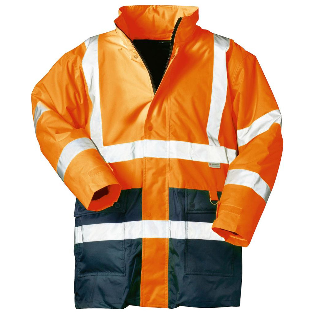 Warnparka, Gr. L, orange/blau