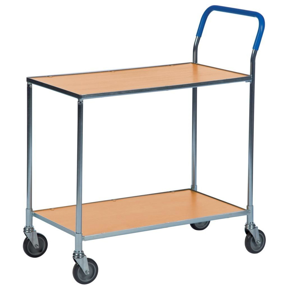 Tischwagen mit 2 Ladeflächen Dekor Buche