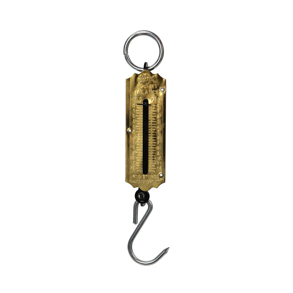 Taschenfederwaage, Skalierung in kg/kg, Kapazität 12,5 kg