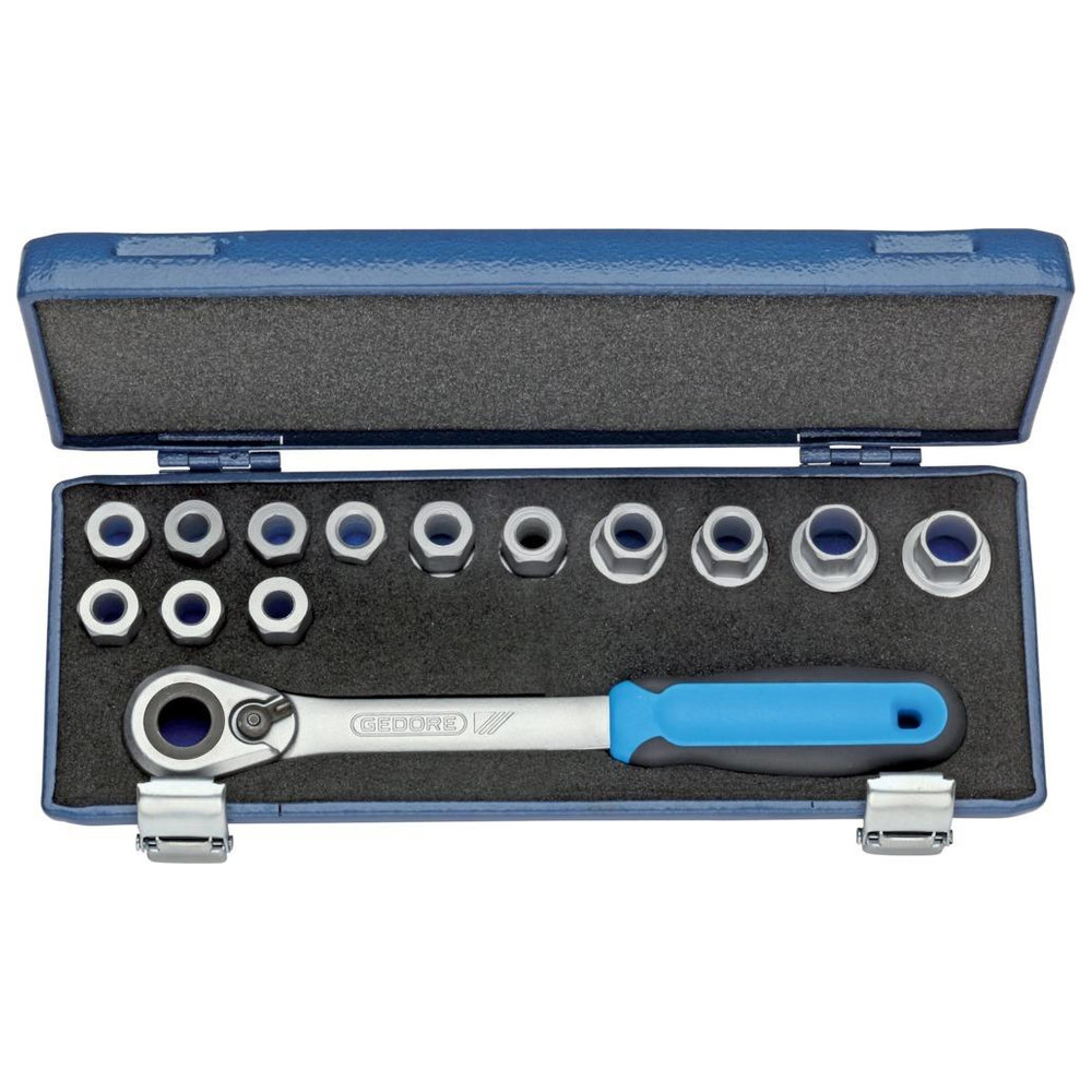 Steckschlüsselgarnitur 1/2"-6-kant 14-teilig 10-24 mm 6kt