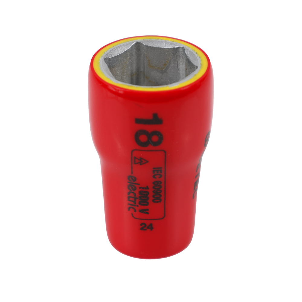 WETEC Sechskant-Steckschlüssel-Einsatz, 3/8", Größe 18 mm, 1000 V