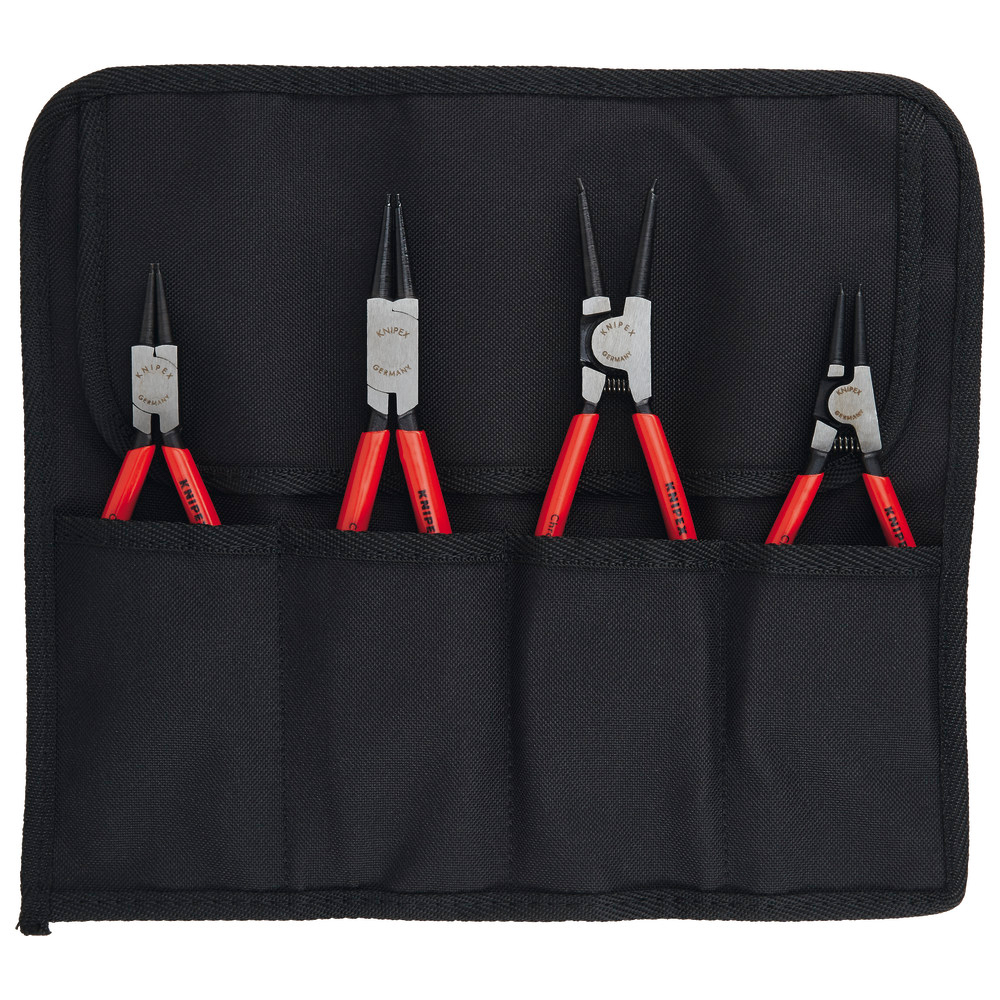 Sicherungsringzangen-Set 4-teilig in Rolltasche