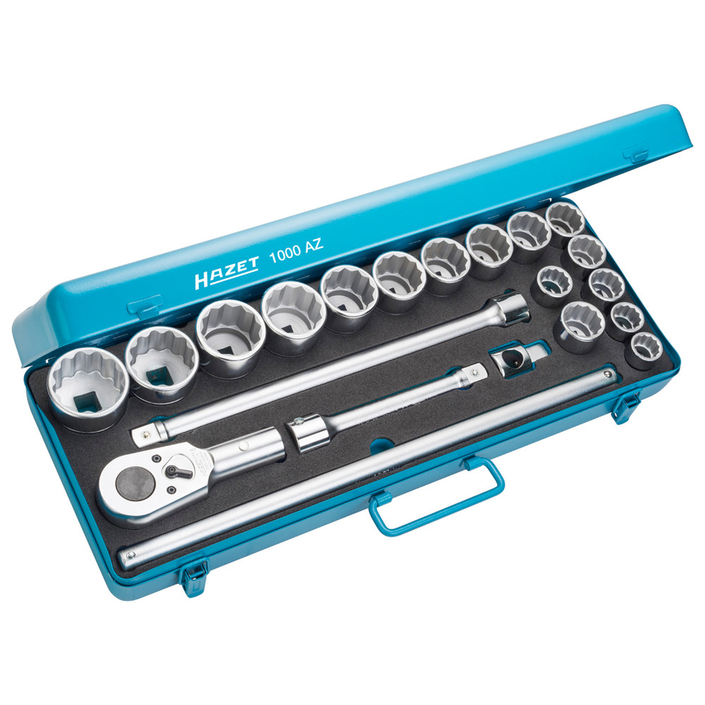 Steckschlüssel-Satz 1000AZ - Vierkant hohl 20 mm (3/4 Zoll) - Außen-Doppel-Sech