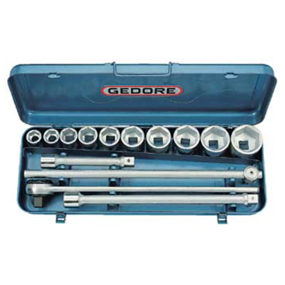 Steckschlüsselsatz 3/4", 6-kant, 14-teilig, 32-50 mm