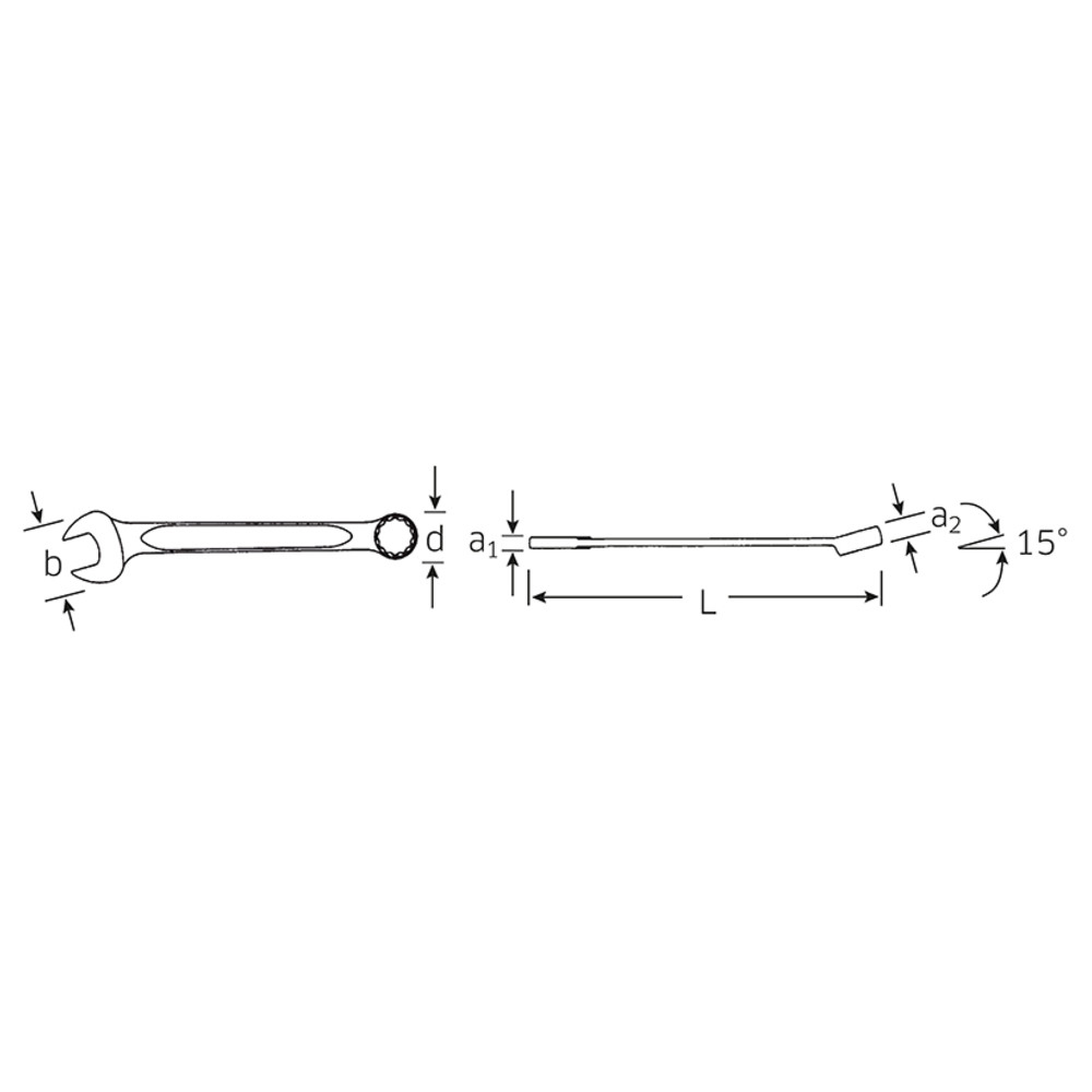 130aSP Spline-Drive-Ring-Maulschlüssel 10 Spline Gr.