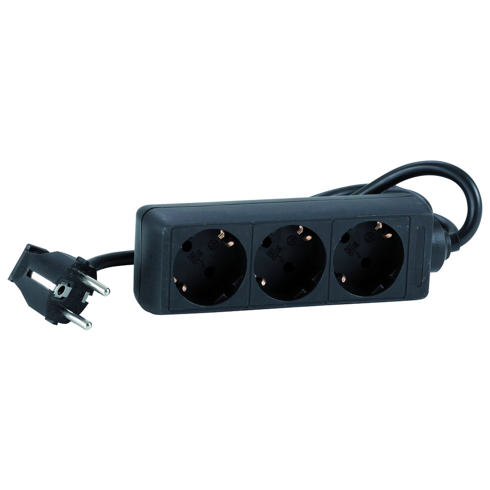 Steckdosenleiste IP20 1,4m 3-fach H05VV-F3G1,0
