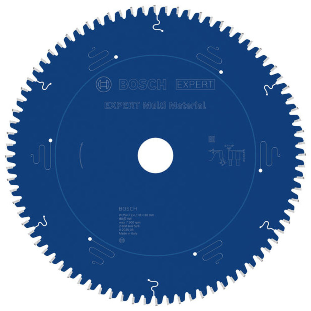 EXPERT Multi Material Kreissägeblatt, 254x2,4/1,8x30 mm, Z80