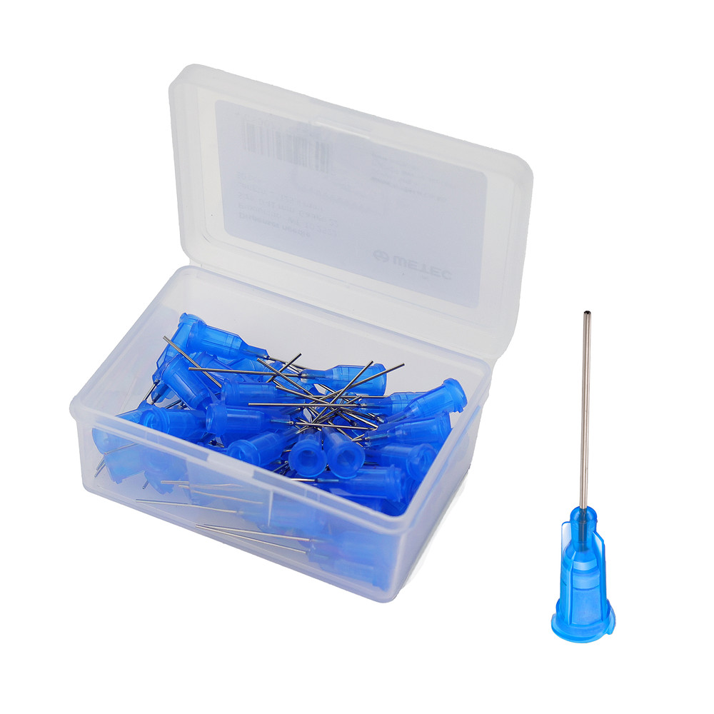 WETEC Dosiernadel, gerade, 1", 0,41 mm / Gauge 22, blau